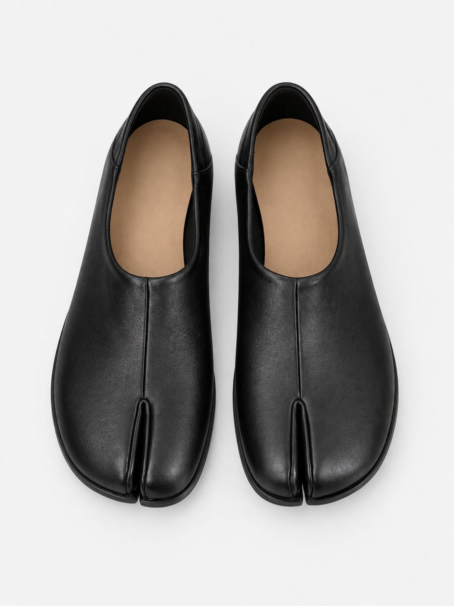 Casa Bellori Suzon – Mocassin tabi souple femme – Noir