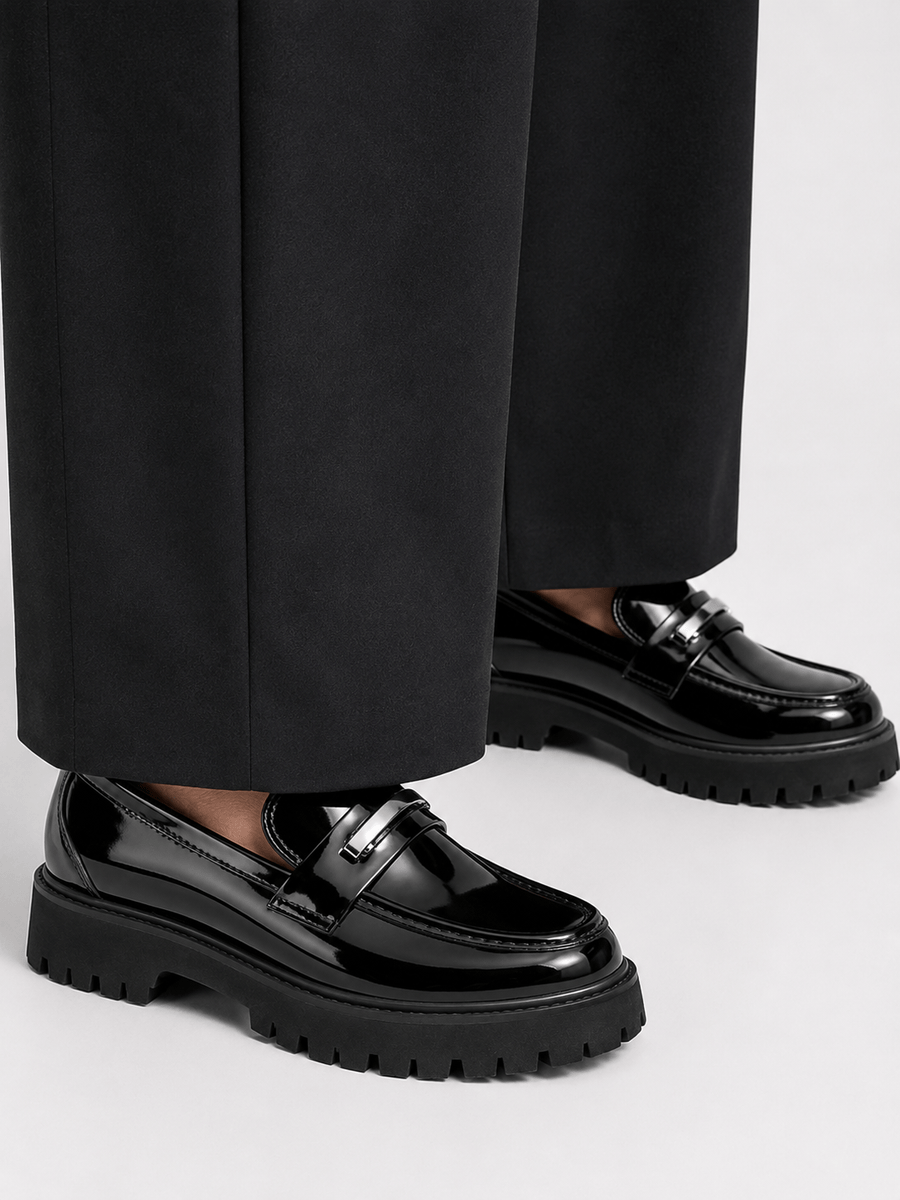 Casa Bellori Théo – Mocassin noir brillant homme