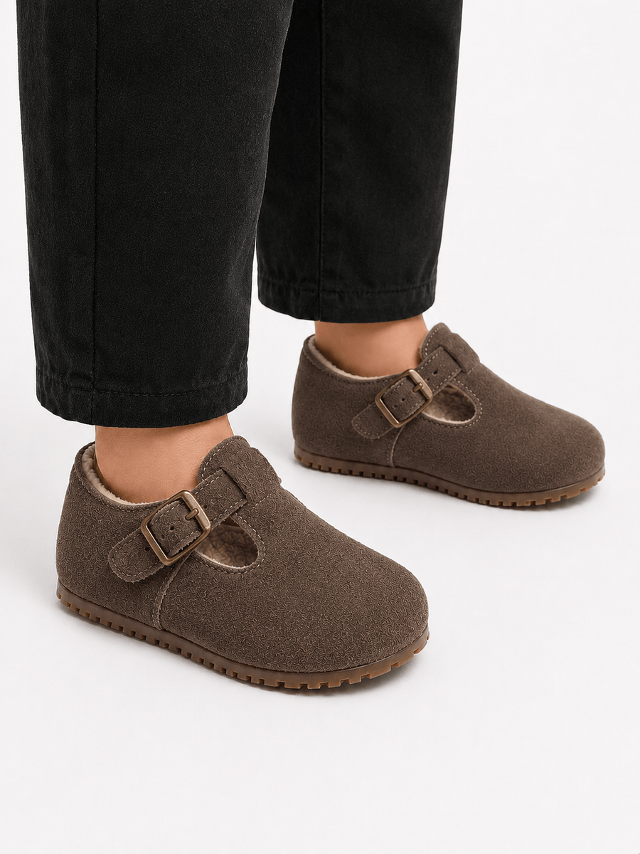 Casa Bellori Titouan – Mocassin en daim marron enfant garçon