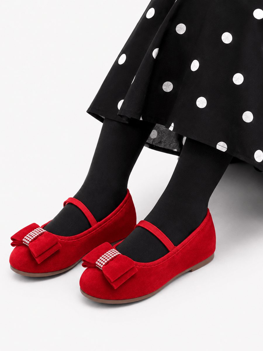 Casa Bellori Valentine – Mocassin rouge enfant fille