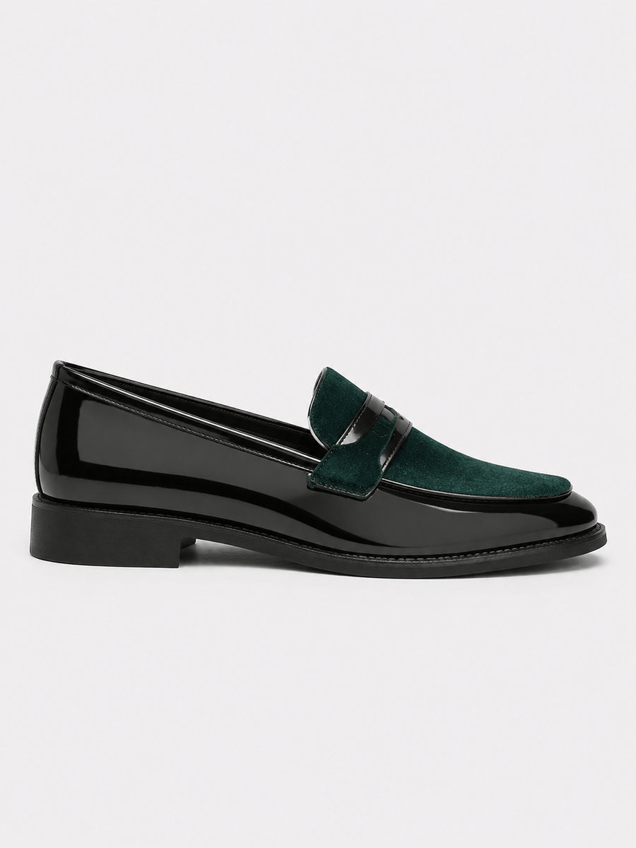 Casa Bellori Zacharie – Mocassin bicolore vert homme