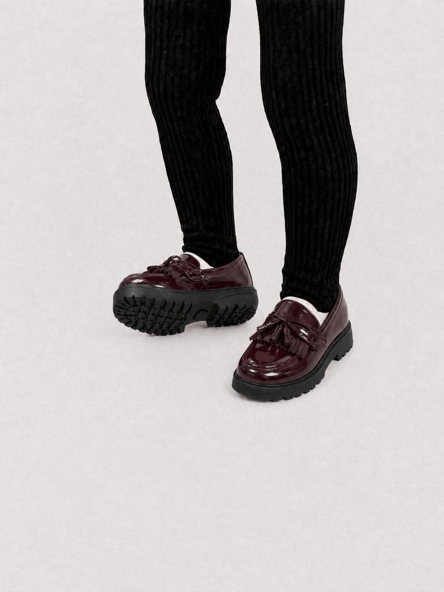 Casa Bellori Zoé – Ballerine rouge à pampilles enfant fille