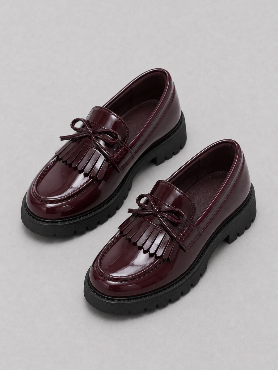 Casa Bellori Zoé – Ballerine rouge à pampilles enfant fille