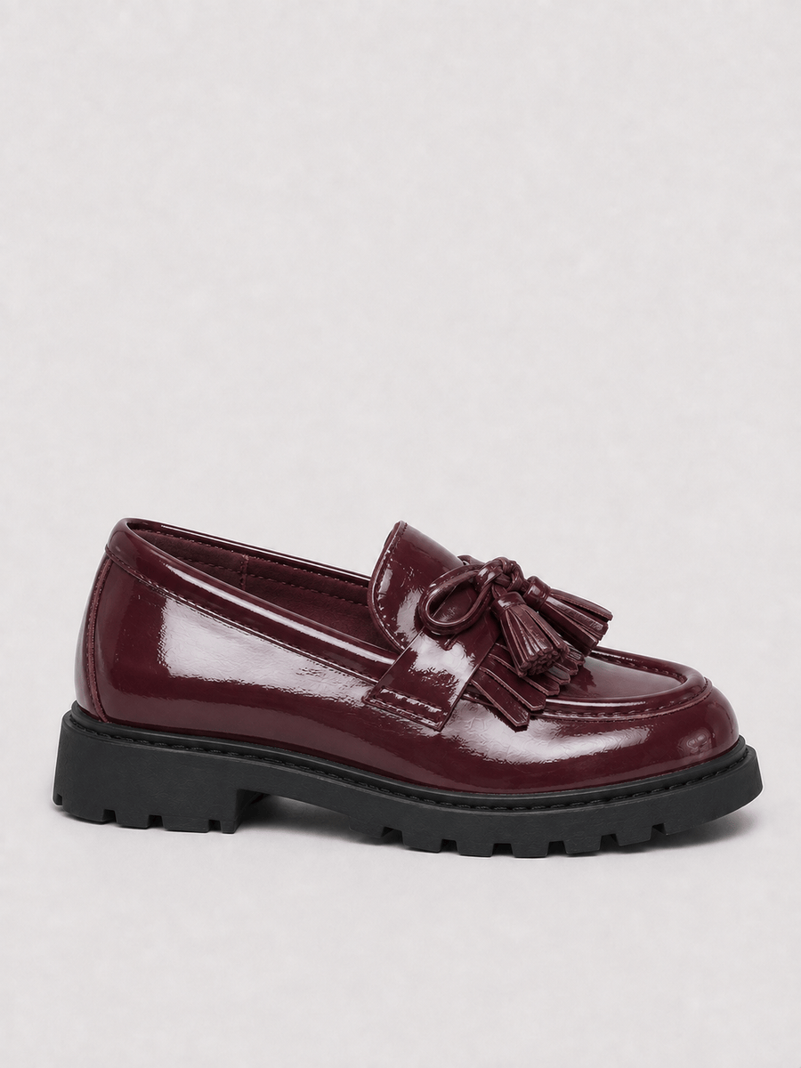 Casa Bellori Zoé – Ballerine rouge à pampilles enfant fille