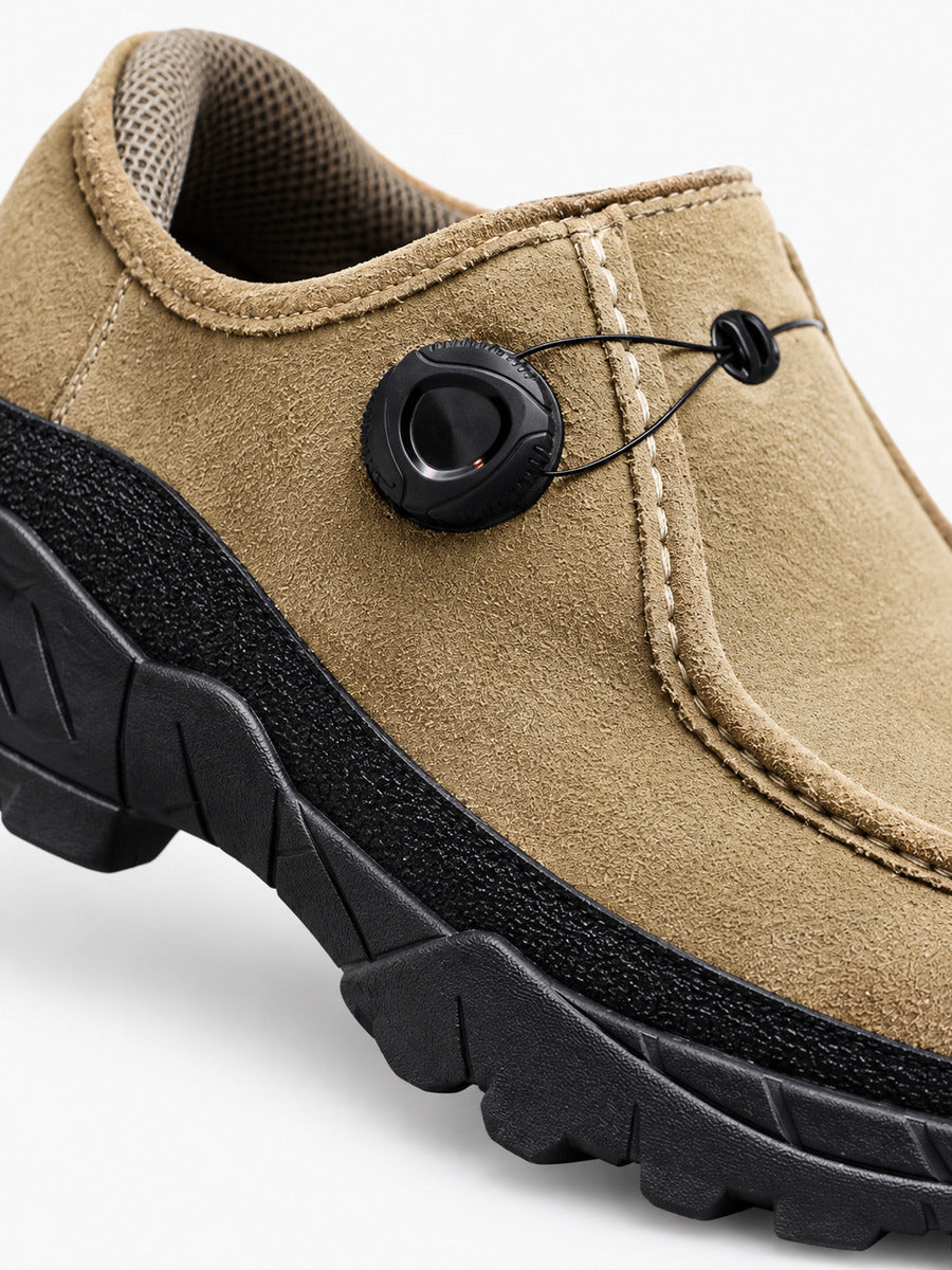 Cédric – Bottine de travail kaki à plateforme homme — détail