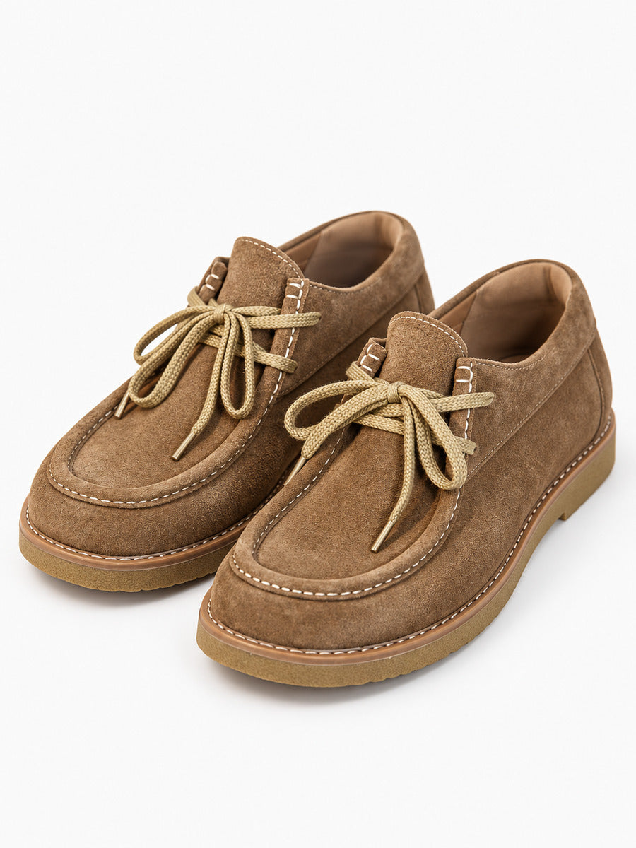 Célestin – Mocassin en daim kaki homme — paire 3/4