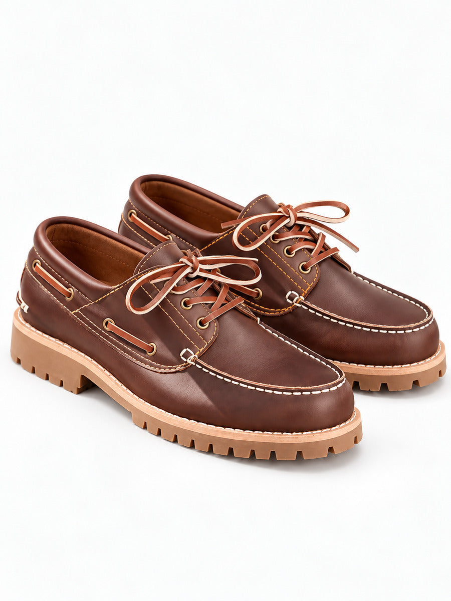 Charles – Chaussure bateau à lacets homme — paire 3/4