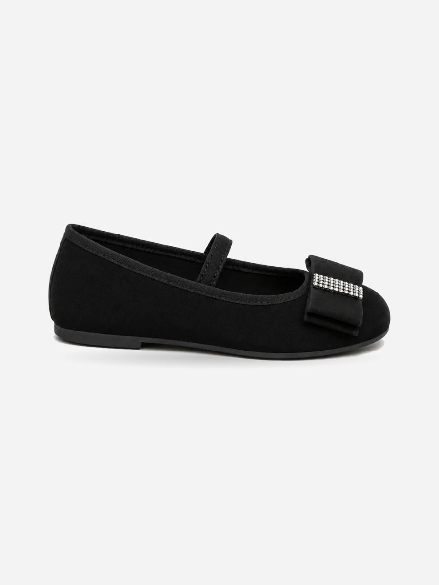 Chloé – Mocassin enfant fille – Noir — profil droit
