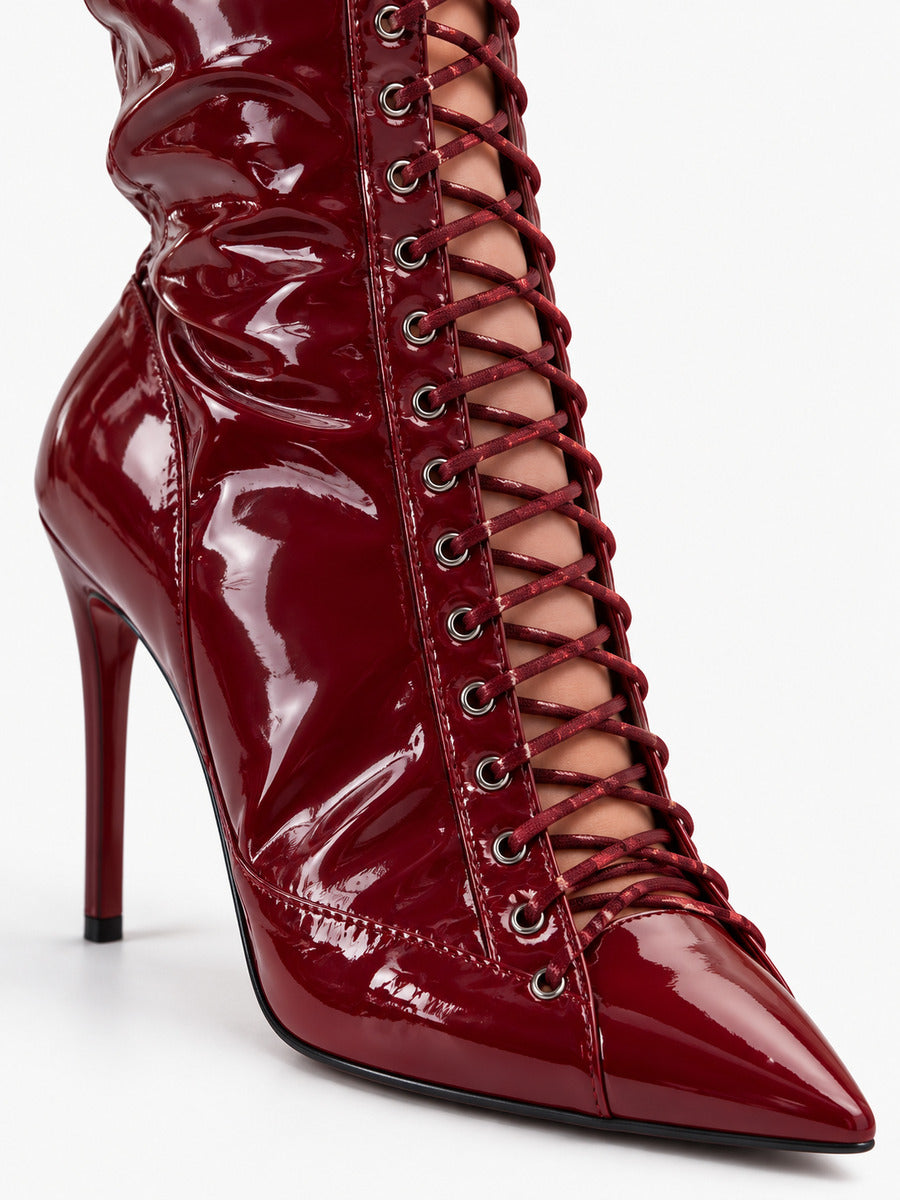 Clara – Botte longue à talon haut pointue femme — détail