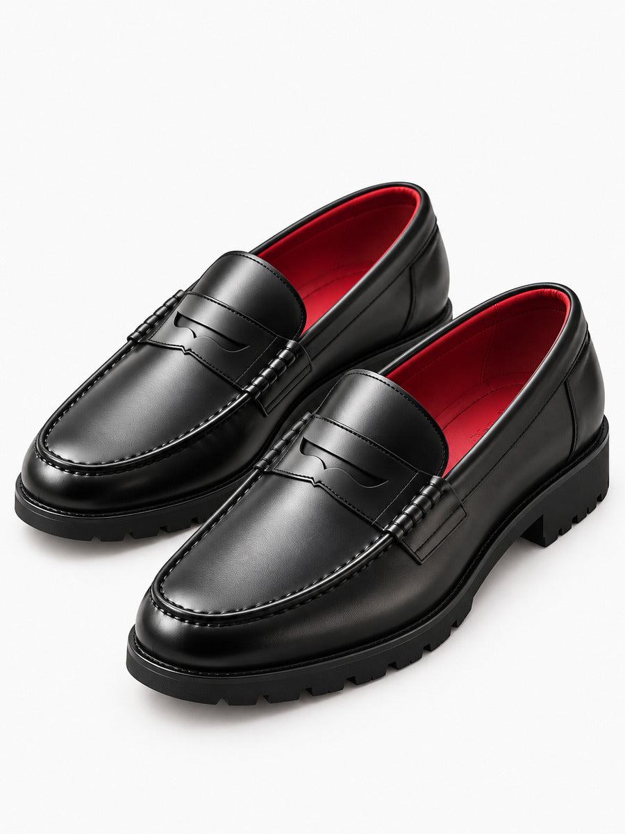 Colin – Mocassin noir style old money homme — paire 3/4
