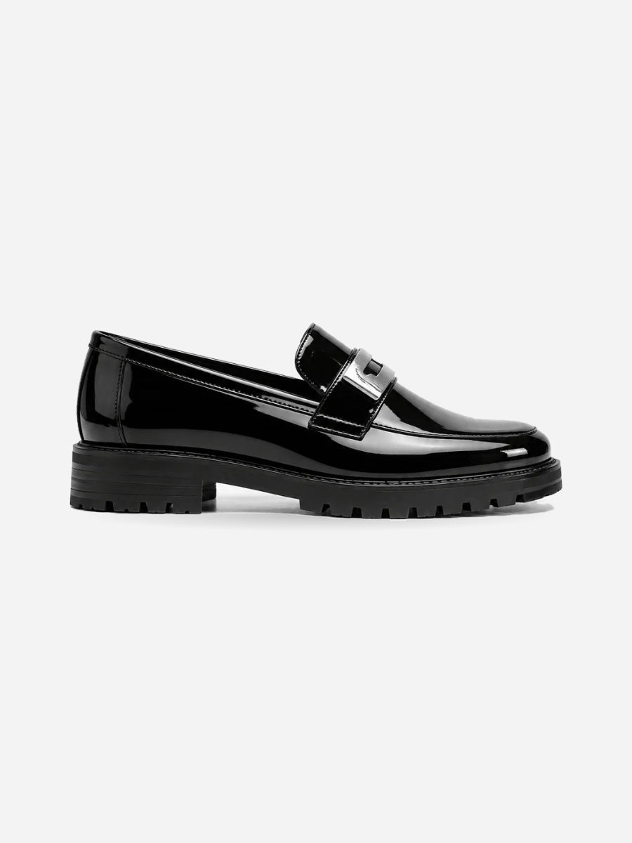 Cyprien – Mocassin épais homme – Noir — profil droit