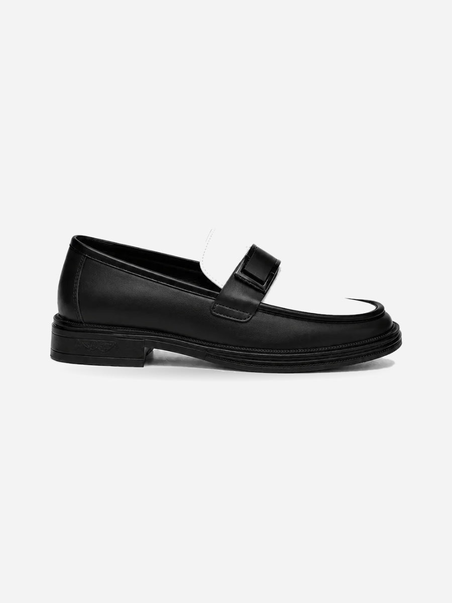 Damien – Chaussure business homme – Noir — profil droit