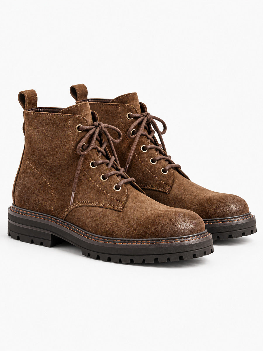 David – Bottine désert en daim marron homme — paire 3/4