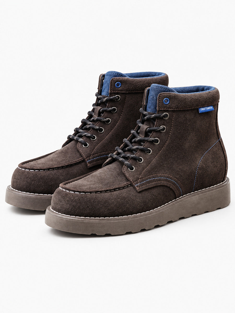 Denis – Bottine de travail marron montante homme — paire 3/4