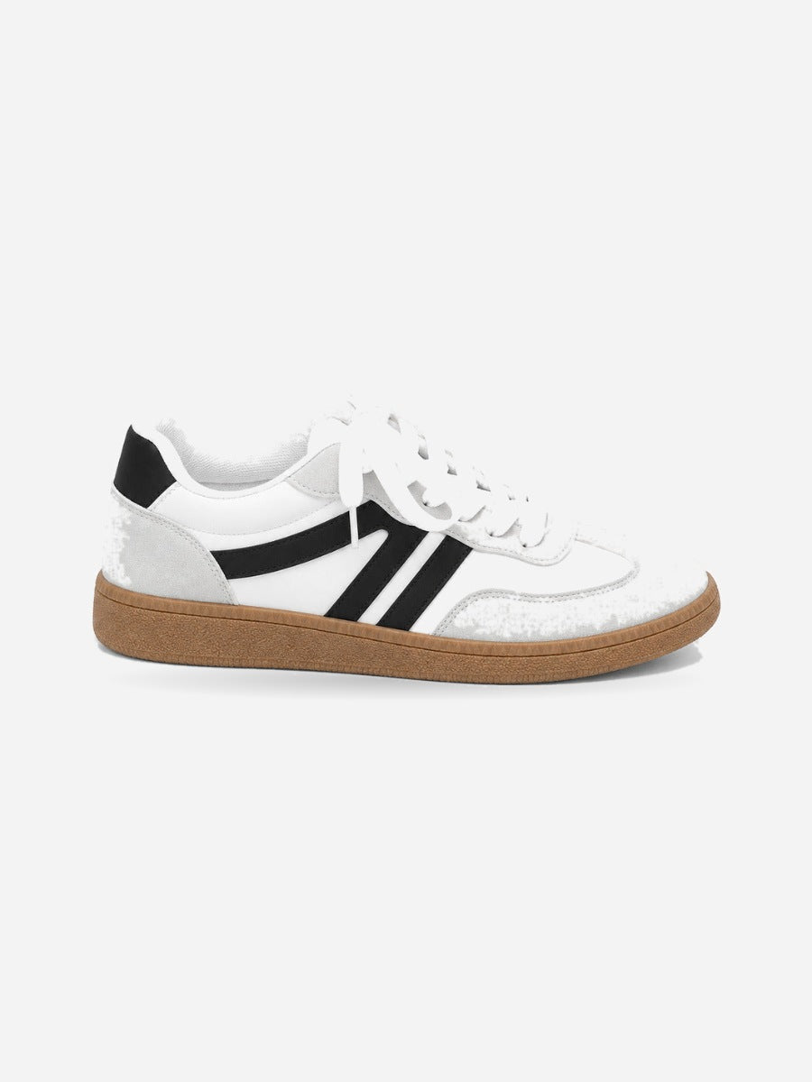 Diane – Baskets femme – Noir et gris — profil droit