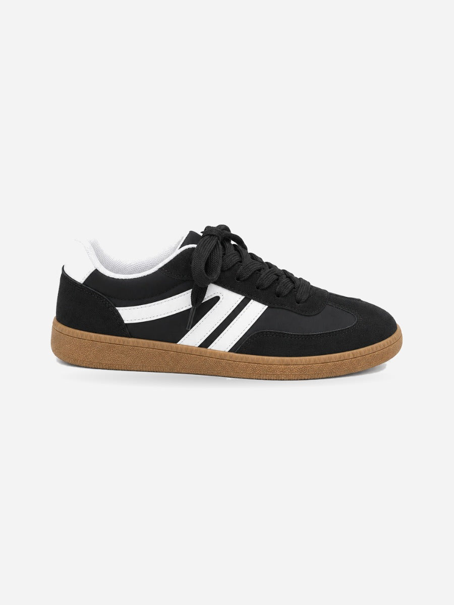 Diane – Baskets femme – Noir — profil droit