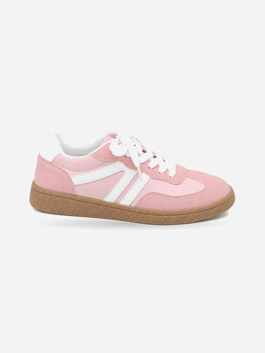Diane – Baskets femme – Rose — profil droit