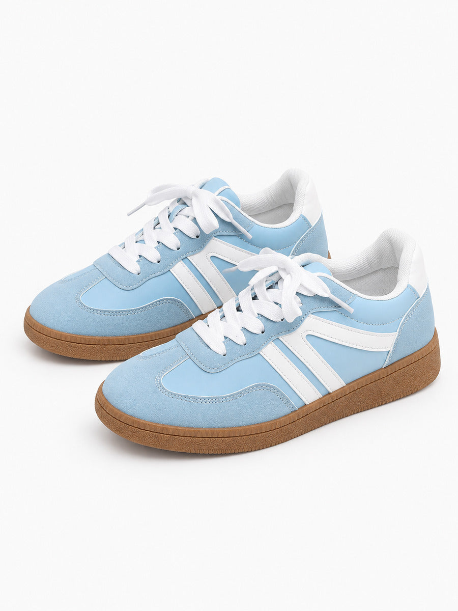 Diane – Baskets femme – Bleu — trois quarts