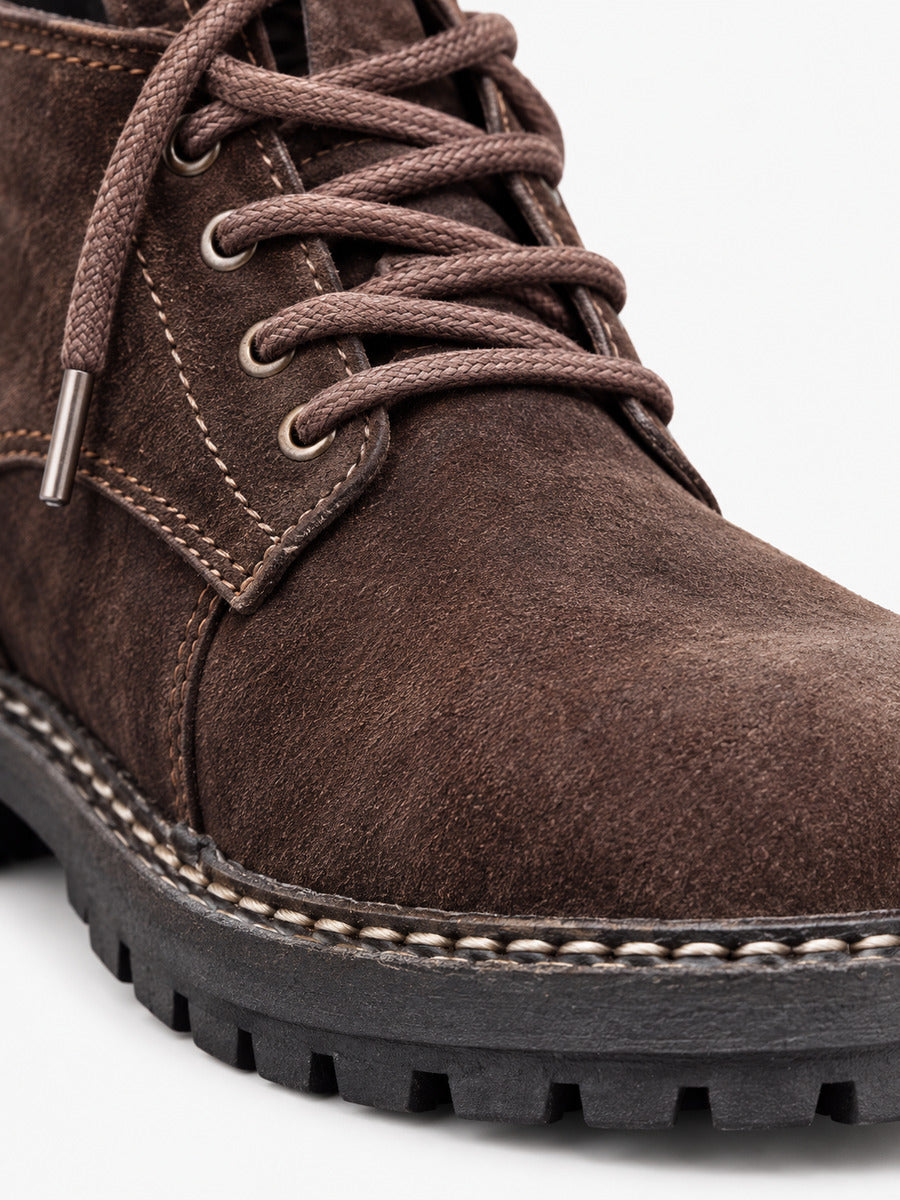 Didier – Bottine désert en cuir marron homme — détail