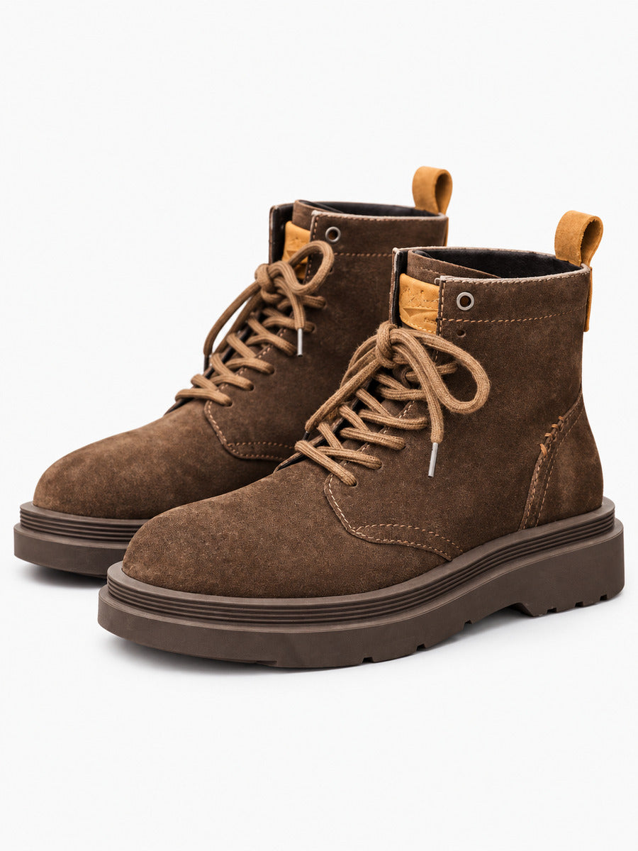 Dimitri – Bottine de travail en daim marron homme — paire 3/4