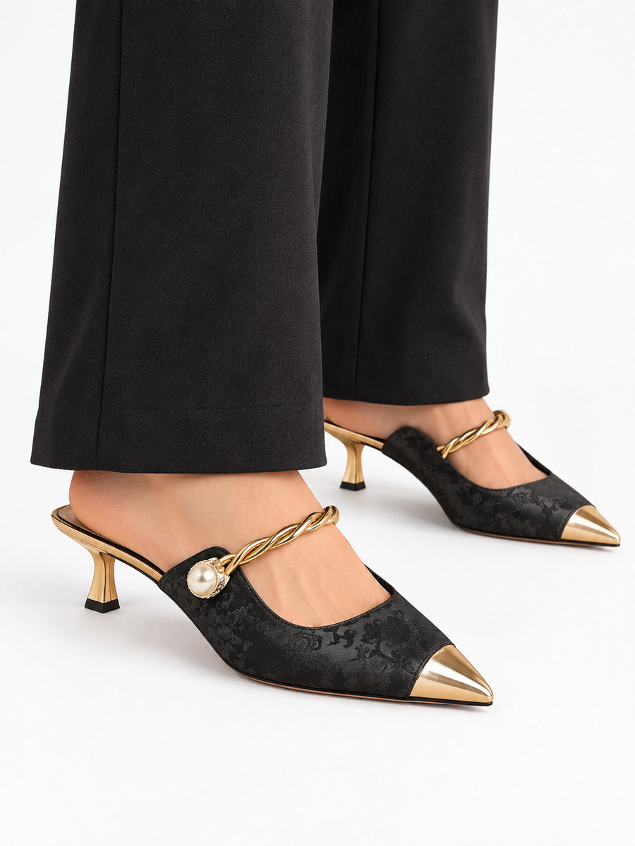 Dora – Mule à bride femme – Noir — portée