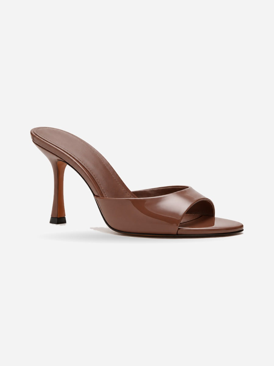 Eliane – Mule gladiateur femme – Marron — profil droit
