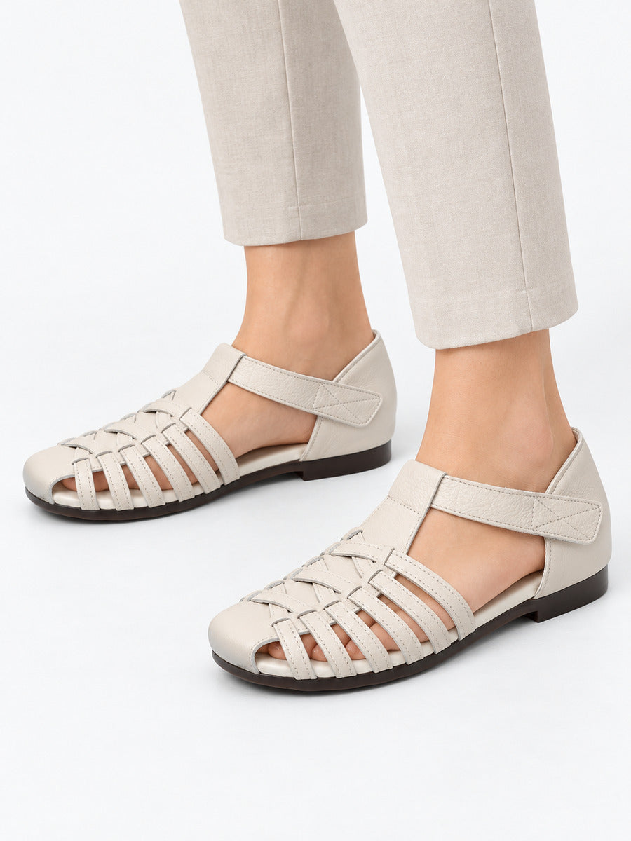 Émilie – Sandale à plateforme en cuir femme — portée
