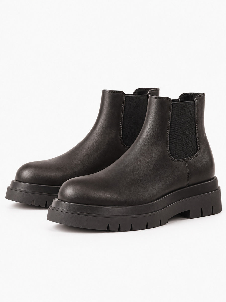 Eugène – Bottine Chelsea noire homme — paire 3/4