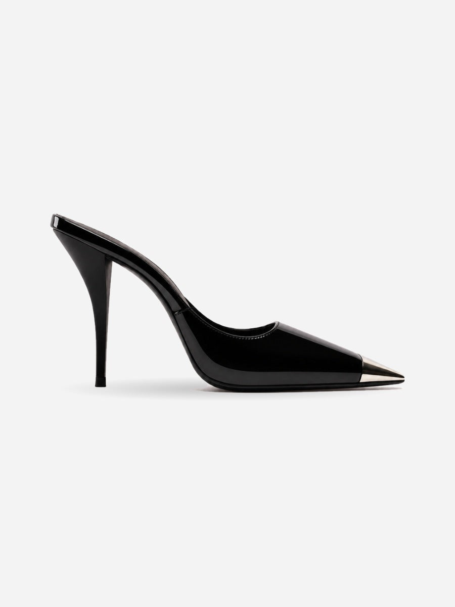 Eugénie – Escarpin à talon carré et métal femme — profil droit