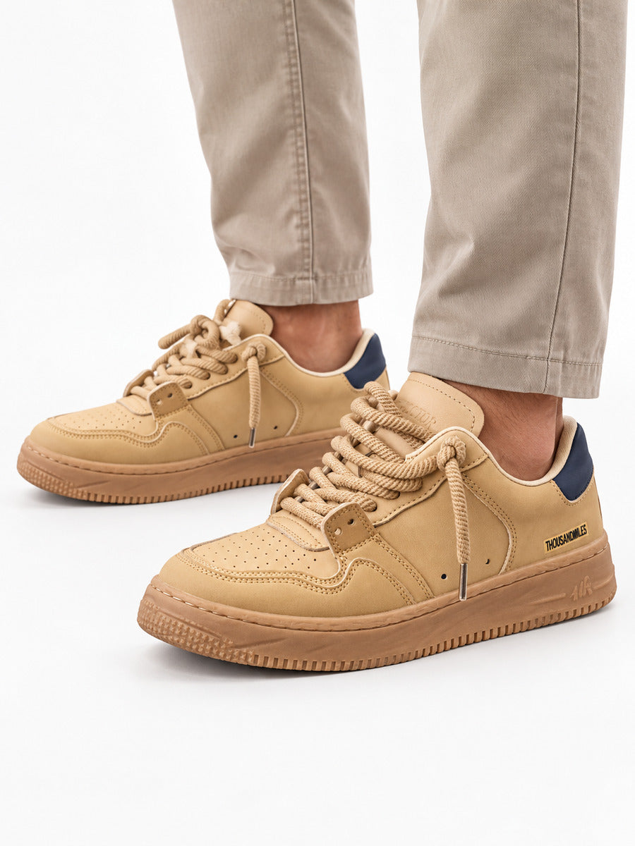 Fabrice – Basket skate jaune homme — portée