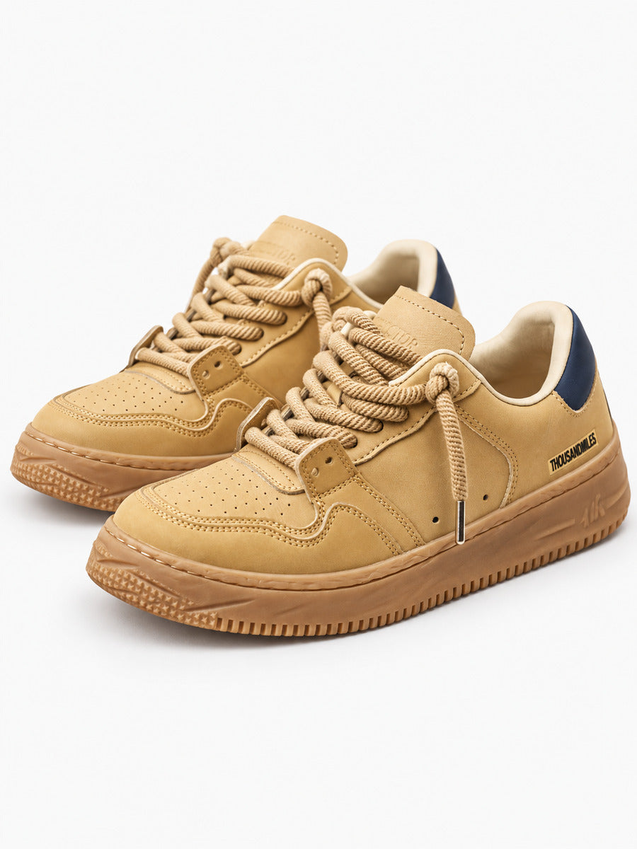 Fabrice – Basket skate jaune homme — paire 3/4