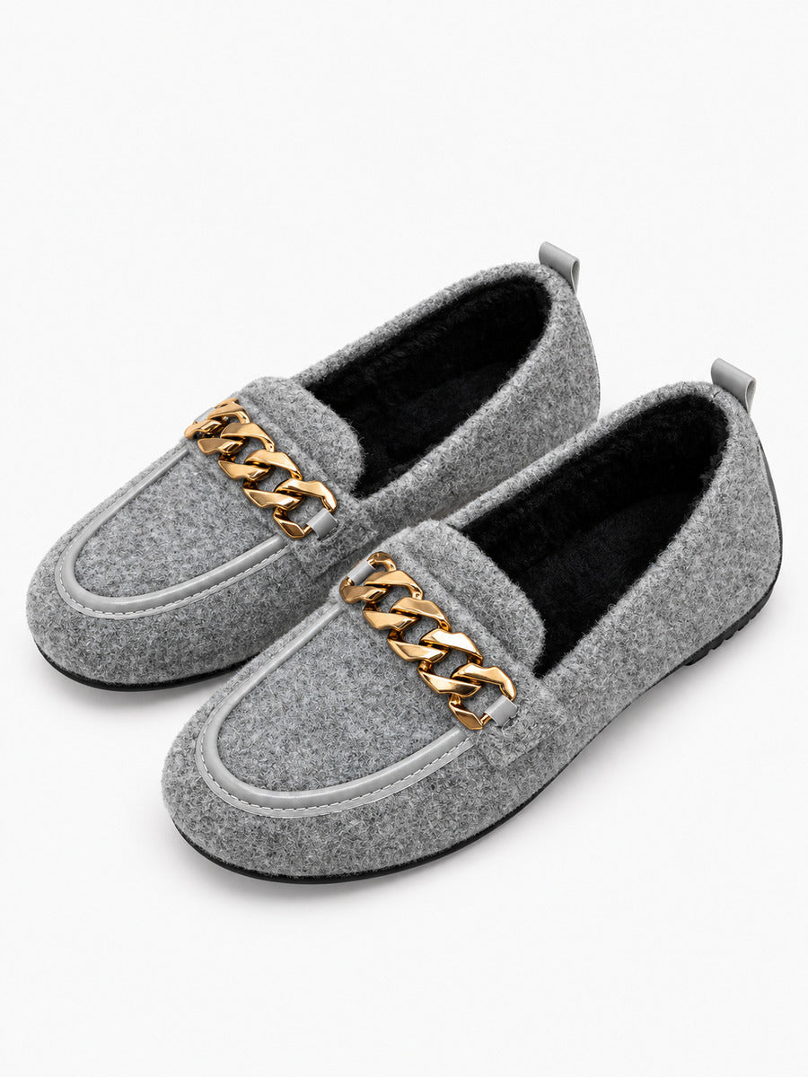 Fantine – Mocassin en daim femme – Gris