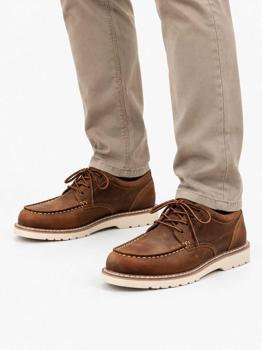 Félix – Chaussure derby marron homme — portée