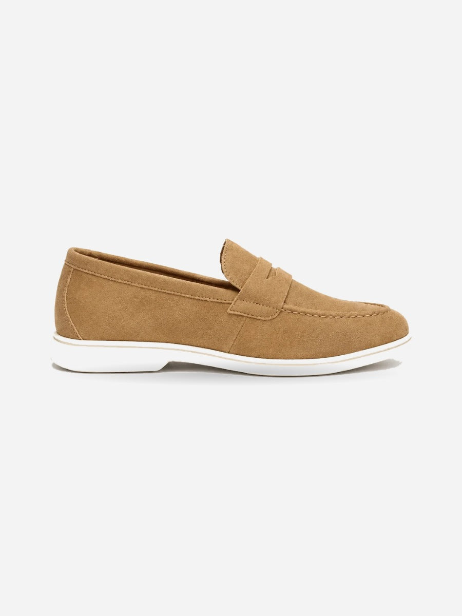 Florian – Mocassin léger homme – Beige — profil droit