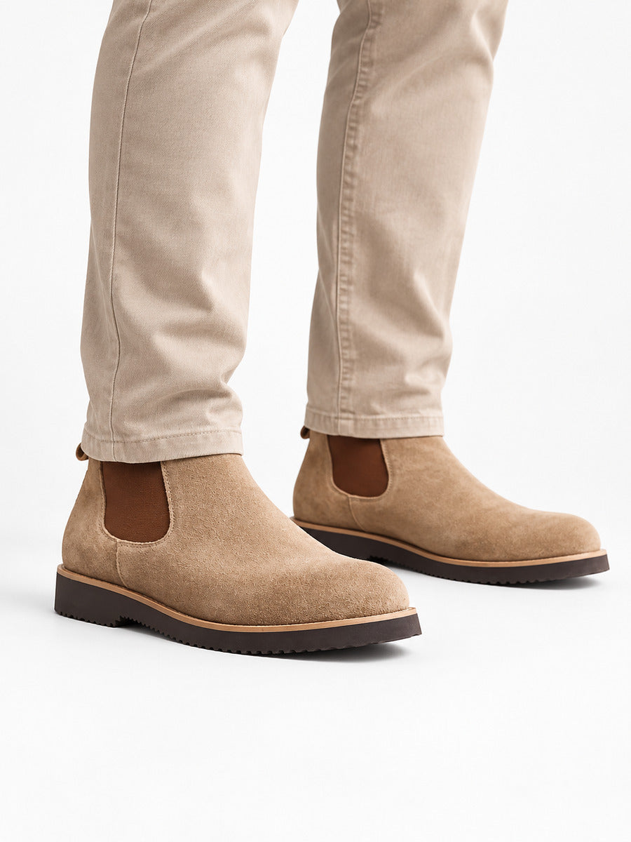 Francis – Bottine Chelsea marron homme — portée