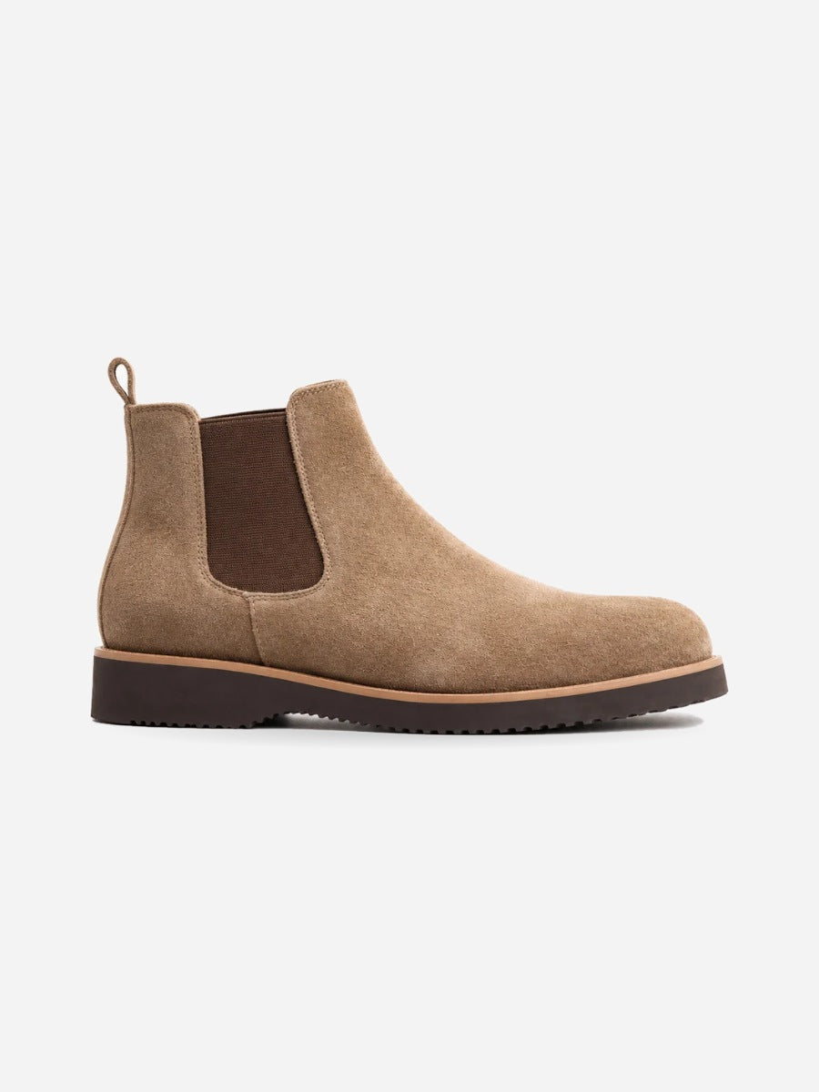 Francis – Bottine Chelsea marron homme — profil droit