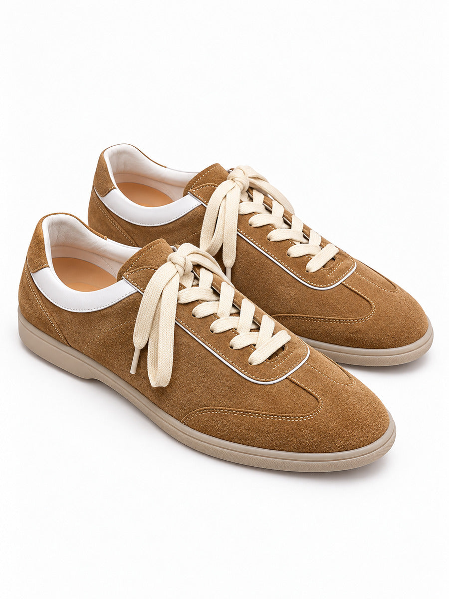 François – Basket en cuir marron homme — paire 3/4