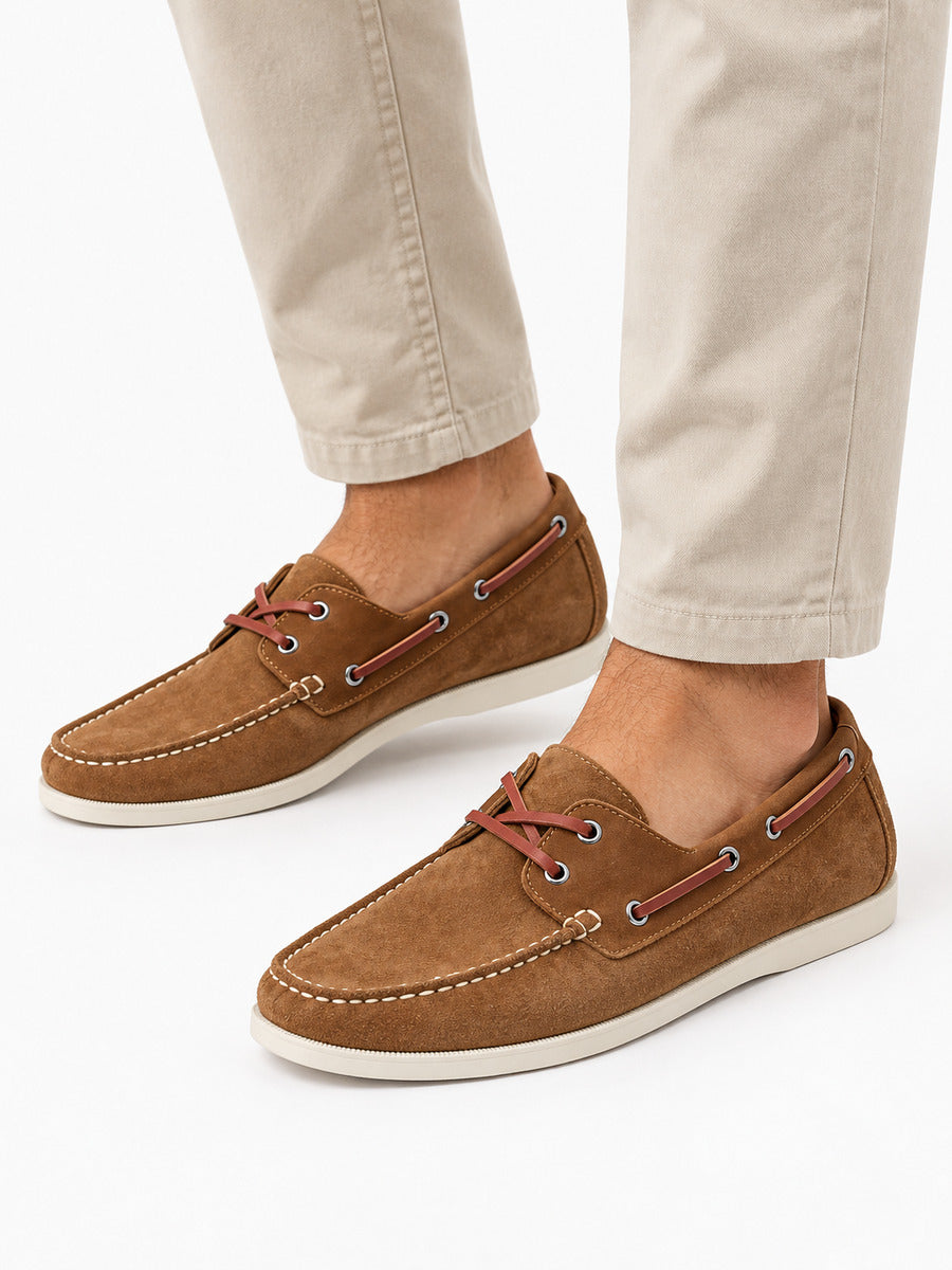 Frédéric – Chaussure bateau marron homme — portée