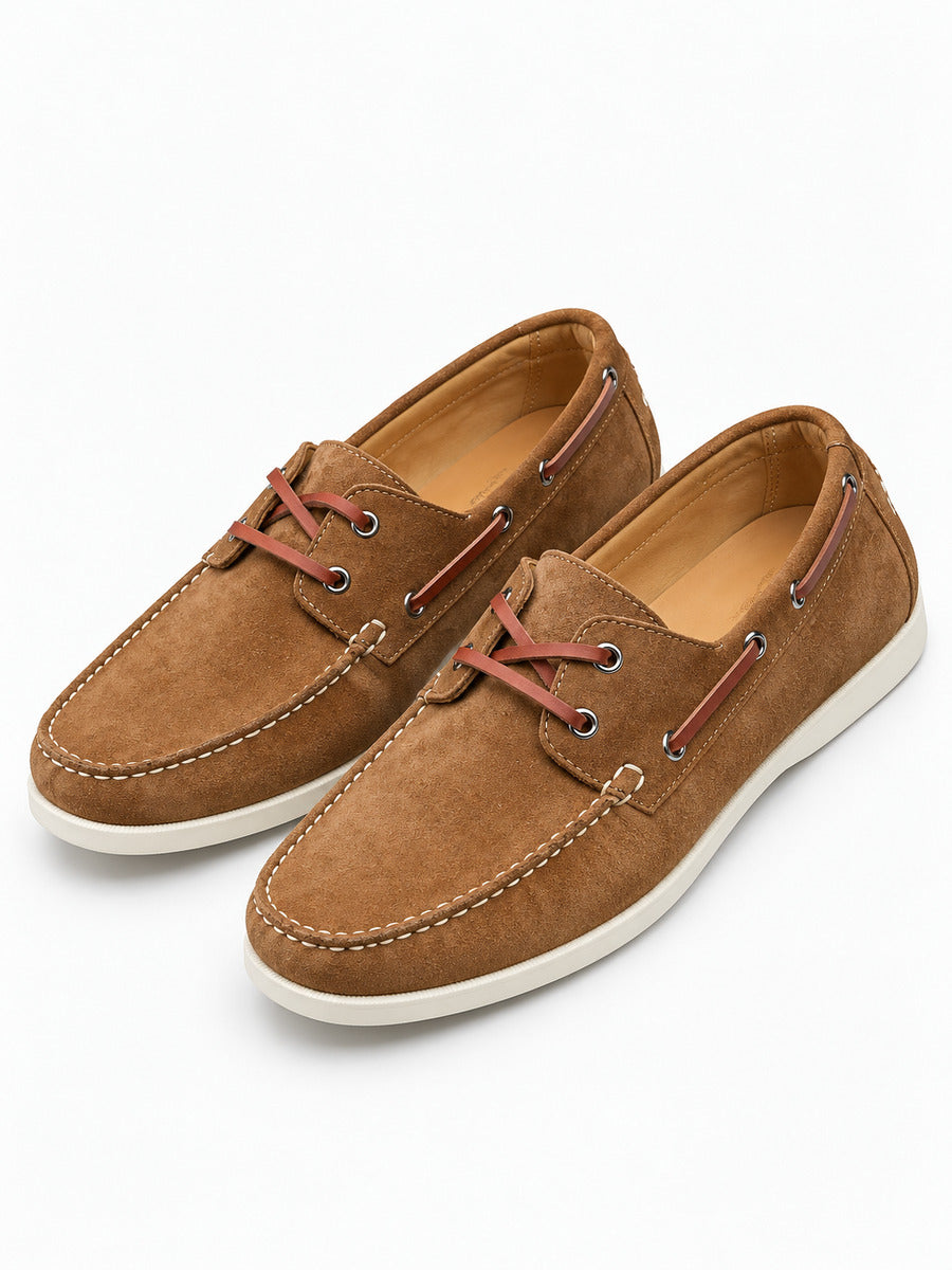 Frédéric – Chaussure bateau marron homme — paire 3/4