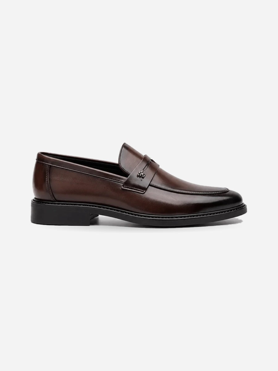 Gabin – Mocassin en cuir homme – Marron — profil droit