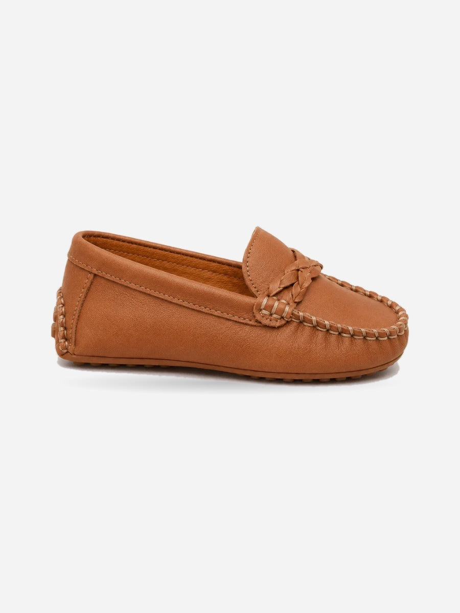 Gabin – Mocassin enfant garçon – Marron — profil droit