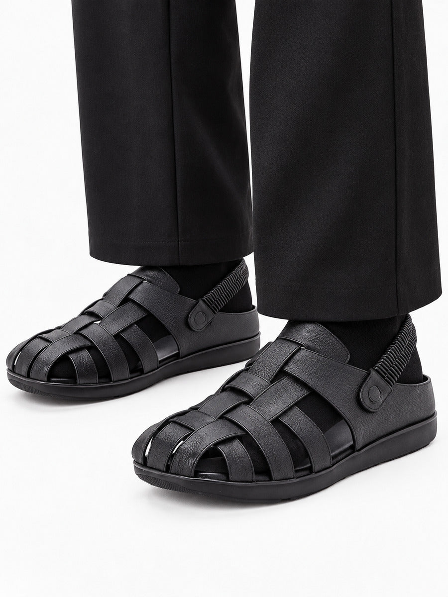 Gabriela – Sandale romaine femme – Noir — portée