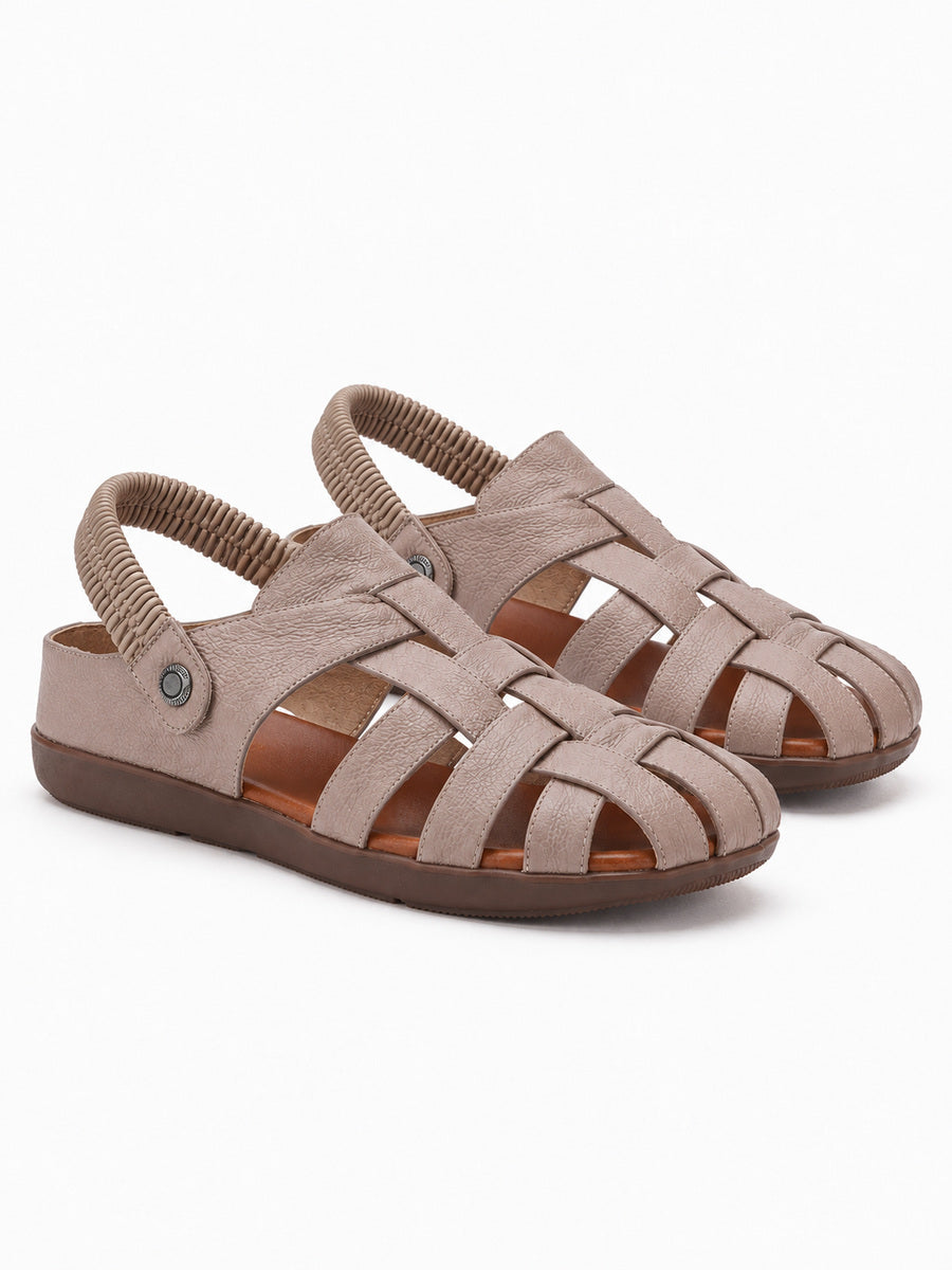 Gabriela – Sandale romaine femme – Rose — trois quarts