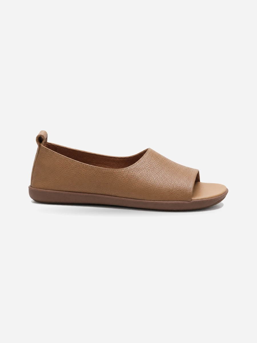 Gemma – Mule en cuir femme – Marron — profil droit