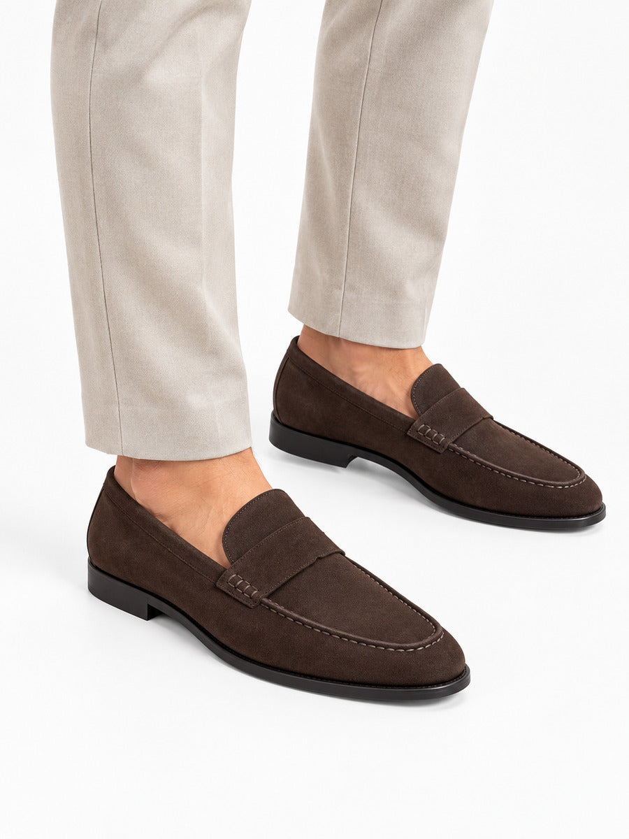 Gilles – Mocassin en daim homme — portée