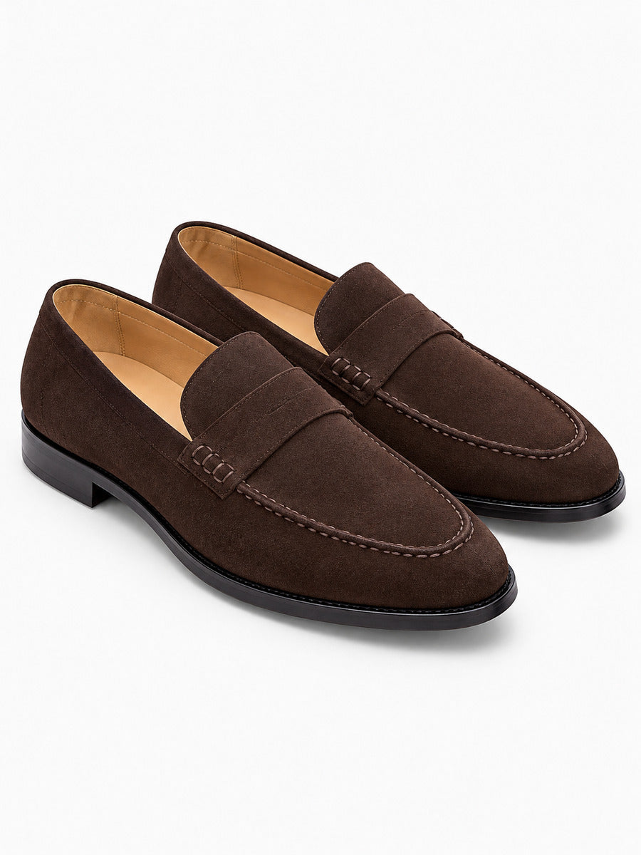 Gilles – Mocassin en daim homme — paire 3/4