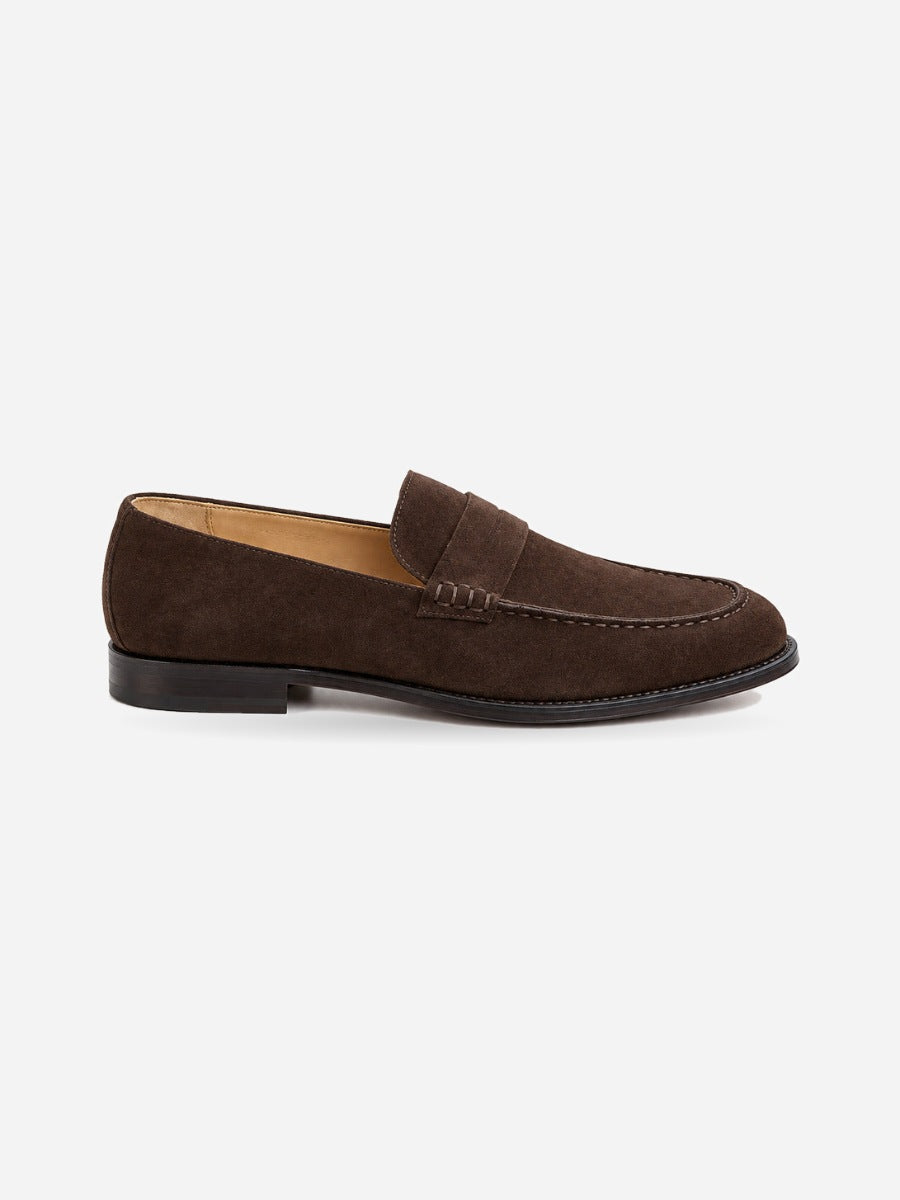 Gilles – Mocassin en daim homme — profil droit