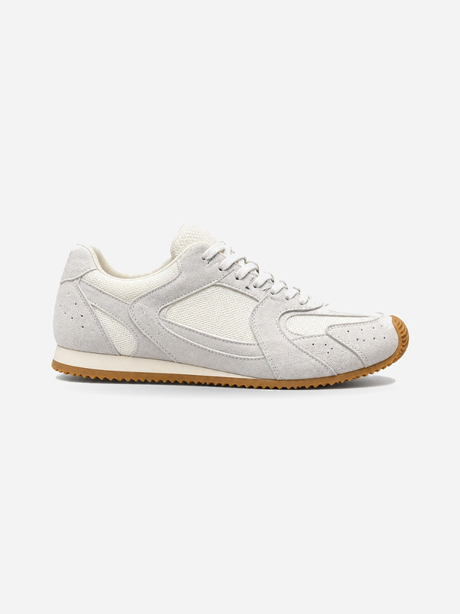 Giovanna – Basket en cuir femme – Blanc — profil droit