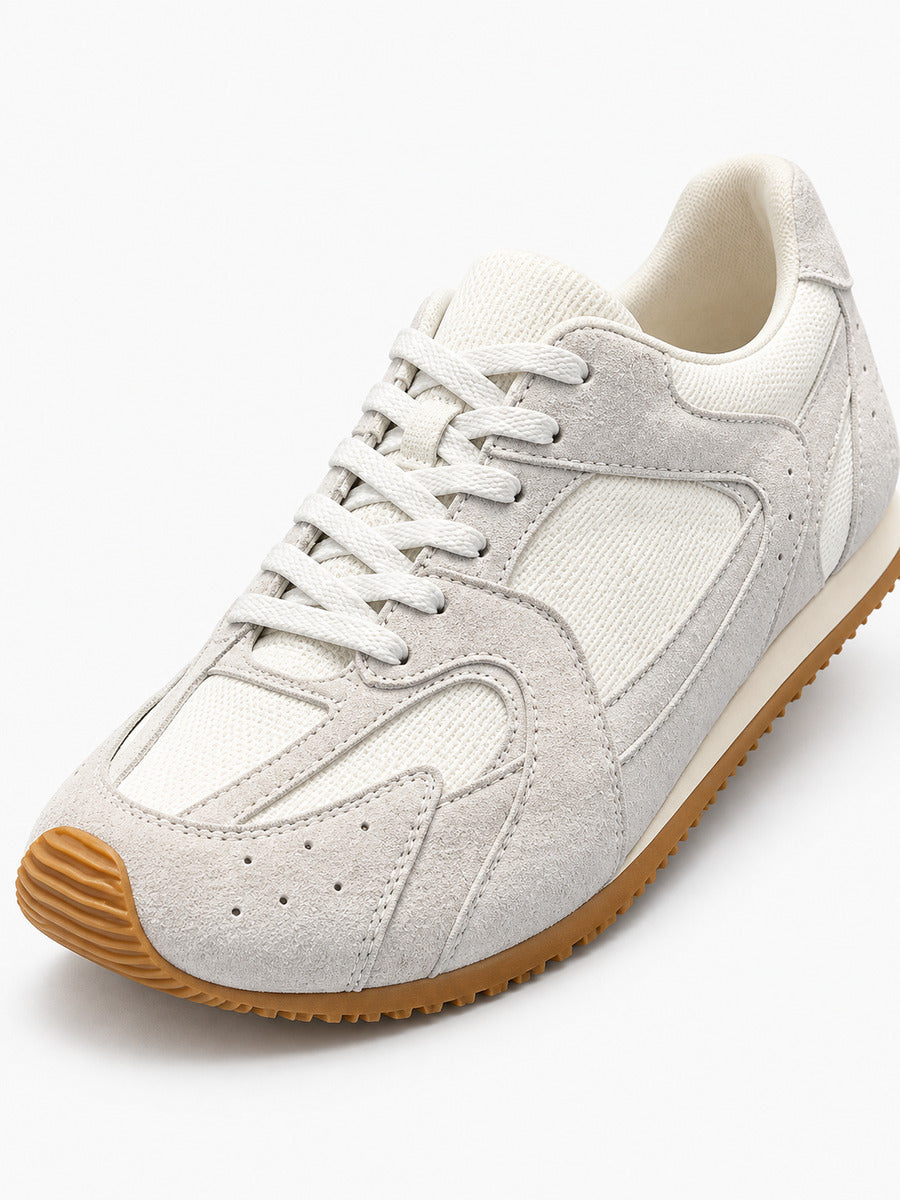 Giovanna – Chaussure plate en cuir femme – Blanc — détail