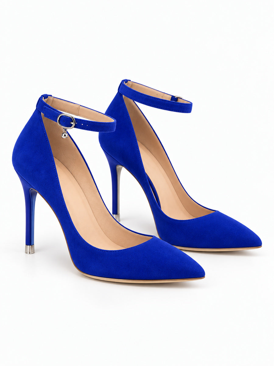 Heidi – Sandale à talon fin femme – Bleu — dessus